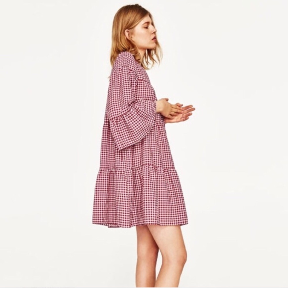Red gingham dress